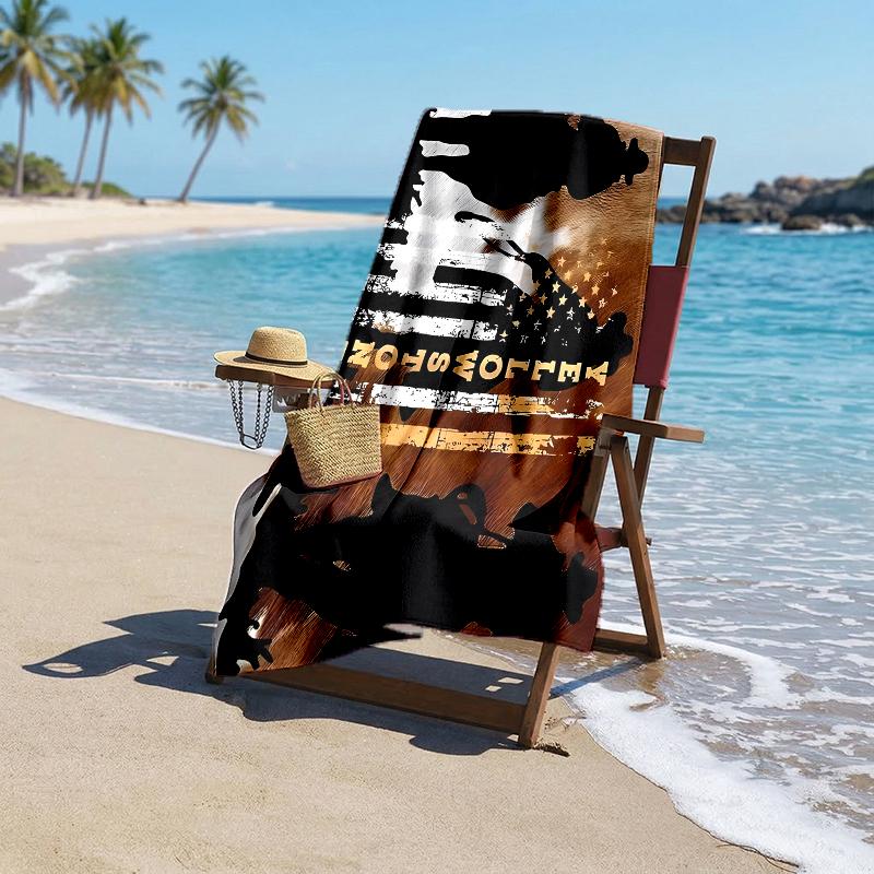 Denim Yellowstone Fashion Beach Towel: Ideal for Summer Adventures Soft, absorbent and quick drying suitable for swimming and bathing