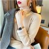 Winter Female Plush Sweater Women Half High Collar Long Sleeved Thickened Velvet To Keep Warm Knitwear Lady Versatile Solid Color Basic Pullover