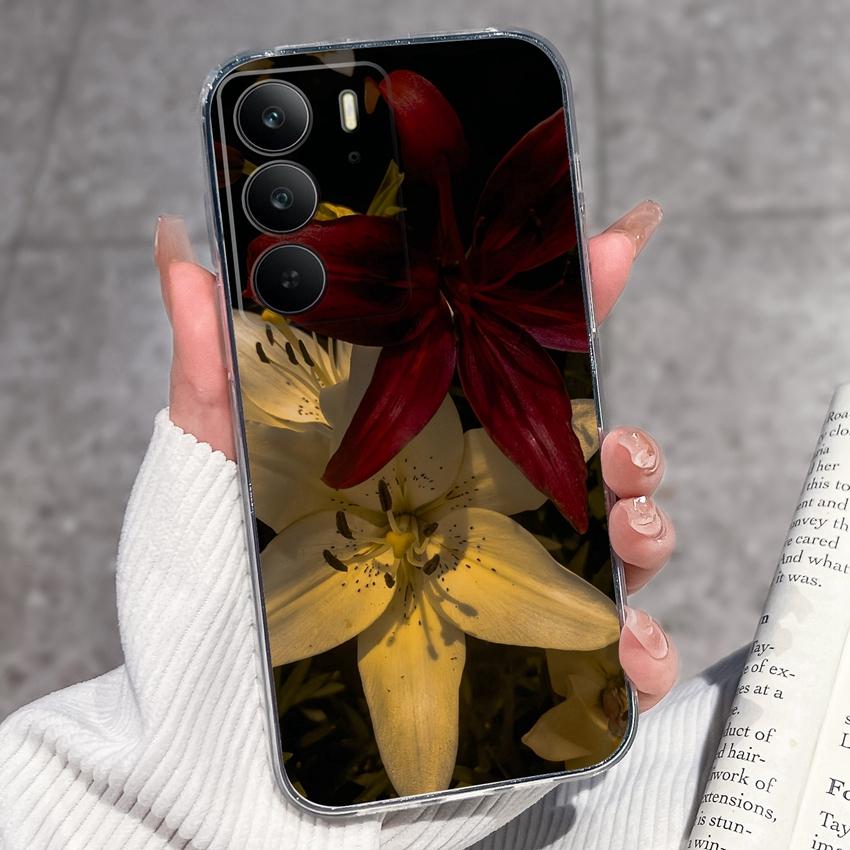 For Oppo Realme C75 C75x C71 C67 C63 C55 C35 C33 C21Y C20 C15 Clear Phone Covers Adorable Cat Patterns Screen Protector Dustproof Case For Oppo Casing