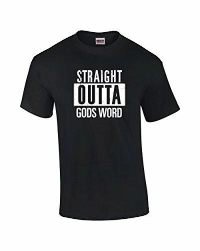 Trenz Shirt Company Striaght Out of Gods Word Black S