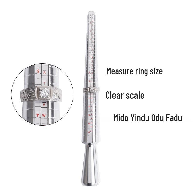 Zoll- und Euro-Ringgrößen-Lineal-Set