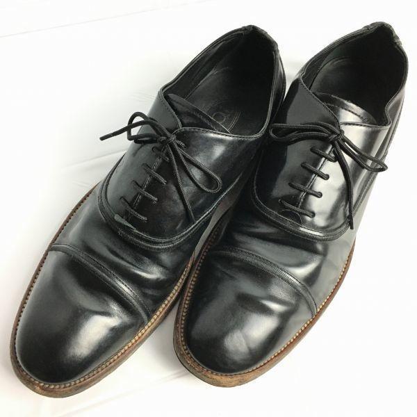TOD'S Made in Italy Oxford Straight Tip Businessschuhe Schwarz Größe 10 28.5 Herren(GEBRAUCHT)