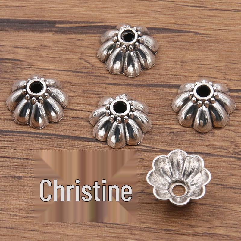 

Античні срібні роздільники-квіти: Багатостильовий, порожнистий дизайн для DIY браслетів та намист