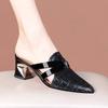 Women Fashion Black Pointed Toe High Quality Slip On High Heel Shoes Lady Elegant Summer Daily Party Heel Shoes Ab565
