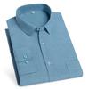 Men's Shirt Long Sleeve 100% Pure Cotton Oxford Dress Shirts Striped Regular Fit Casual Soft Male Blouse Clothing 11XL 10XL 9XL