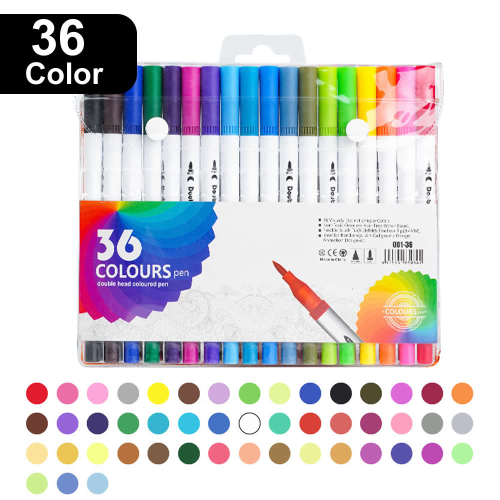 12/60/120 Colors Double Head Markers Tip Art Supplies Drawing Brush Pen Colors Set For Gift Pens Pencils Writing Office School