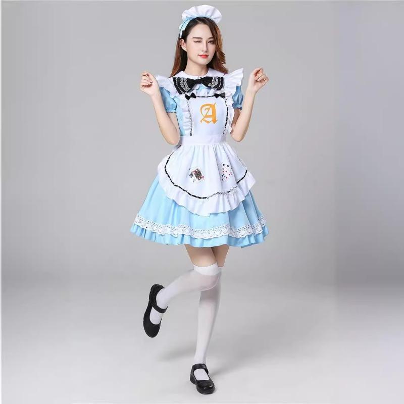 Halloween, New Costumes, Alice In Wonderland Series Playing Card Maid Costumes