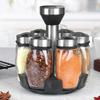 NEW Single Bottle Glass Jar and Spice Jar Set Rack Glass Seasoning Sugar Pepper Bottles Salt Shakers Holder Kitchen Storage Rack 2