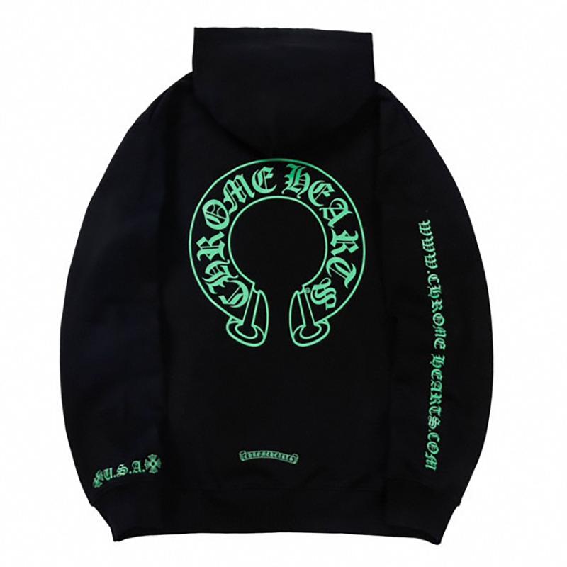 805 CHROME HEARTS 2025 Herbst und Winter Neues Übergrößen-Kapuzensweatshirt im klassischen Stil mit Logo, geeignet für Paare