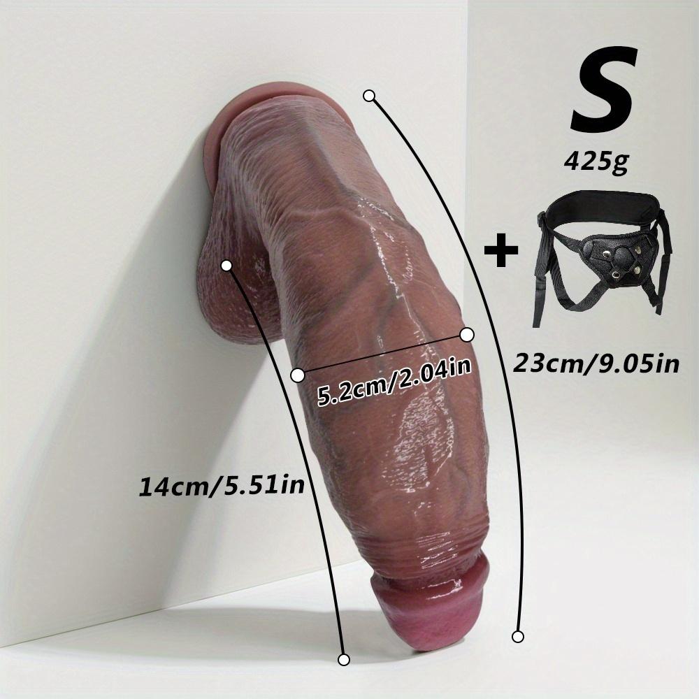 Realistic Giant Flexible Wearable Dildo – 11.41" Dual-Density Silicone with Suction Cup & Harness Use, Lifelike Penis for G-Spot, Clitoral & Anal Play