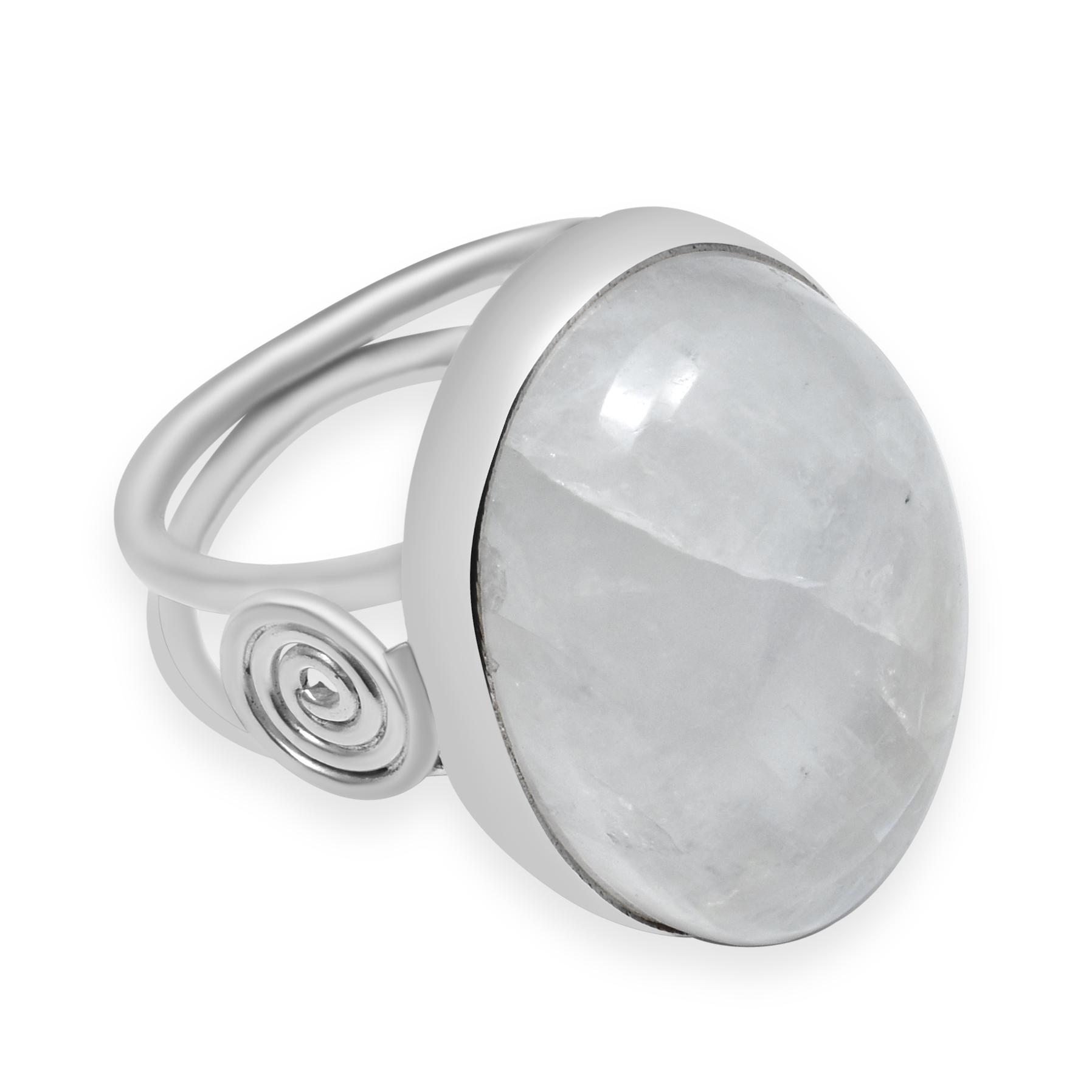 

Natural Moonstone Gemstone 925 Sterling Silver Handmade Oval Shape Rings For Women & Girls
