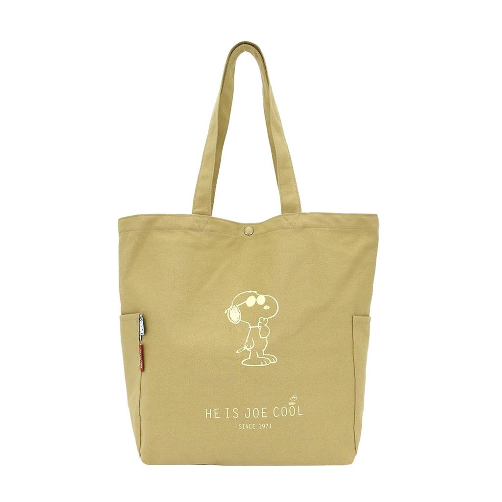 Sifre Canvas Tote Bag Snoopy 6030 PN130 Joe Cool Beige