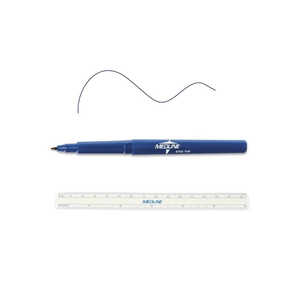 Medline Skin Marker Surgical Marker Sterile Precision With Ruler 1 pc