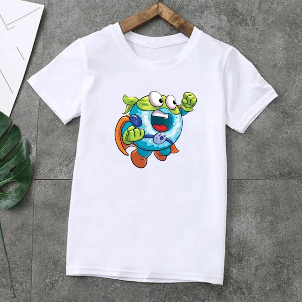 Summer Fashion Unisex T-shirt Cute Los Super Zings Series 4 Cartoon Kids T-Shirts Short Sleeve Print Boys Girls Tops,ooo5358