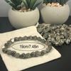 1 stk. Naturlig Pyrit (Siderit) Håndlavet Perle Armbånd med Lykke og Beskyttelse - 8mm Rombus Smykker