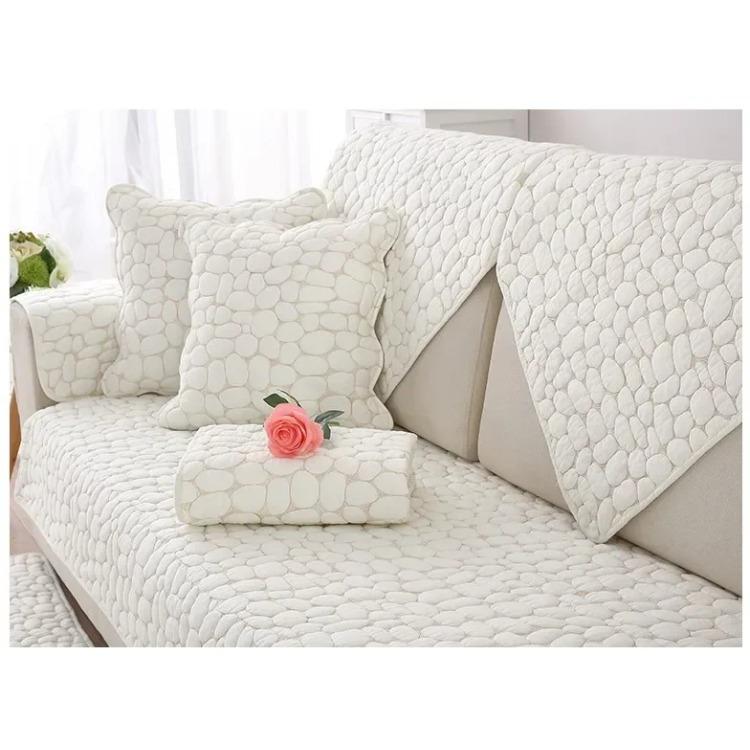 Doppelseitige Sofabezüge, weißer Couchbezug, Kissenbezug, reine Baumwolle, gewaschenes Sitzpolster, Handtuch, Baumwollsofas für das Wohnzimmer