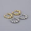 Elegant Movable Bead Earrings Small Beads Hoop Earrings Present for Women Perfect for Daily Wear and Special Occasions