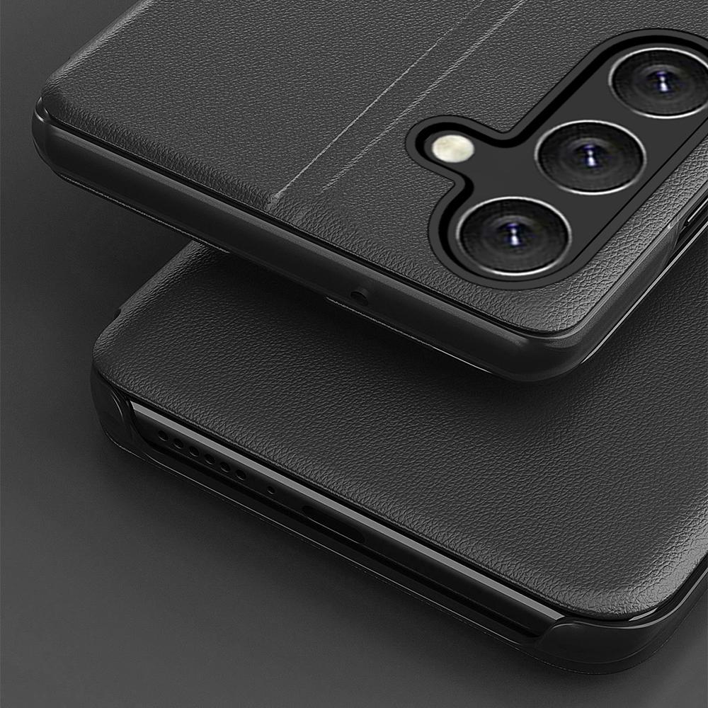 For Samsung Galaxy S25 Case View Window PU Leather Stand Cover