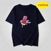 Summer Fresh Color Popsicle Handpainted Pattern Loose Casual Round Neck Short Sleeved Top