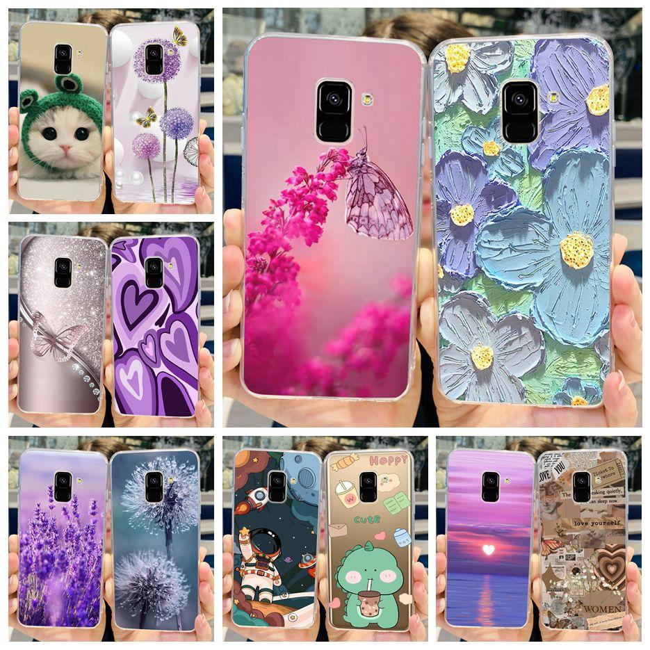 For Samsung Galaxy A8 Plus 2018 Case SM-A730F Luxury Painted Cover Soft Silicone Phone Case For Samsung A8 2018 A530F A8+ Fundas