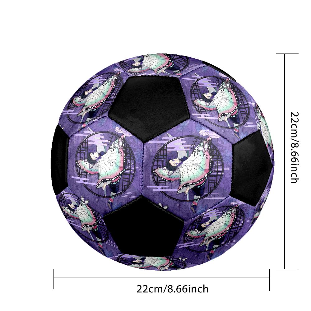 1pc Demon Slayer Kimetsu No Yaiba Football Soccer Ball Size 5 Indoor Soccer Ball Fashion Colorful  Backyard Game -Great For Sports Fans Gift HE8