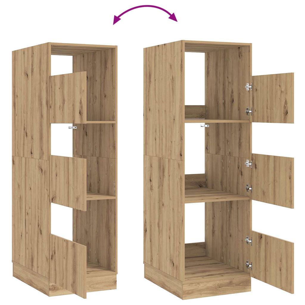 Laundry Cabinet Artisan Oak 50 x 68 x 162 cm Wood based Panel