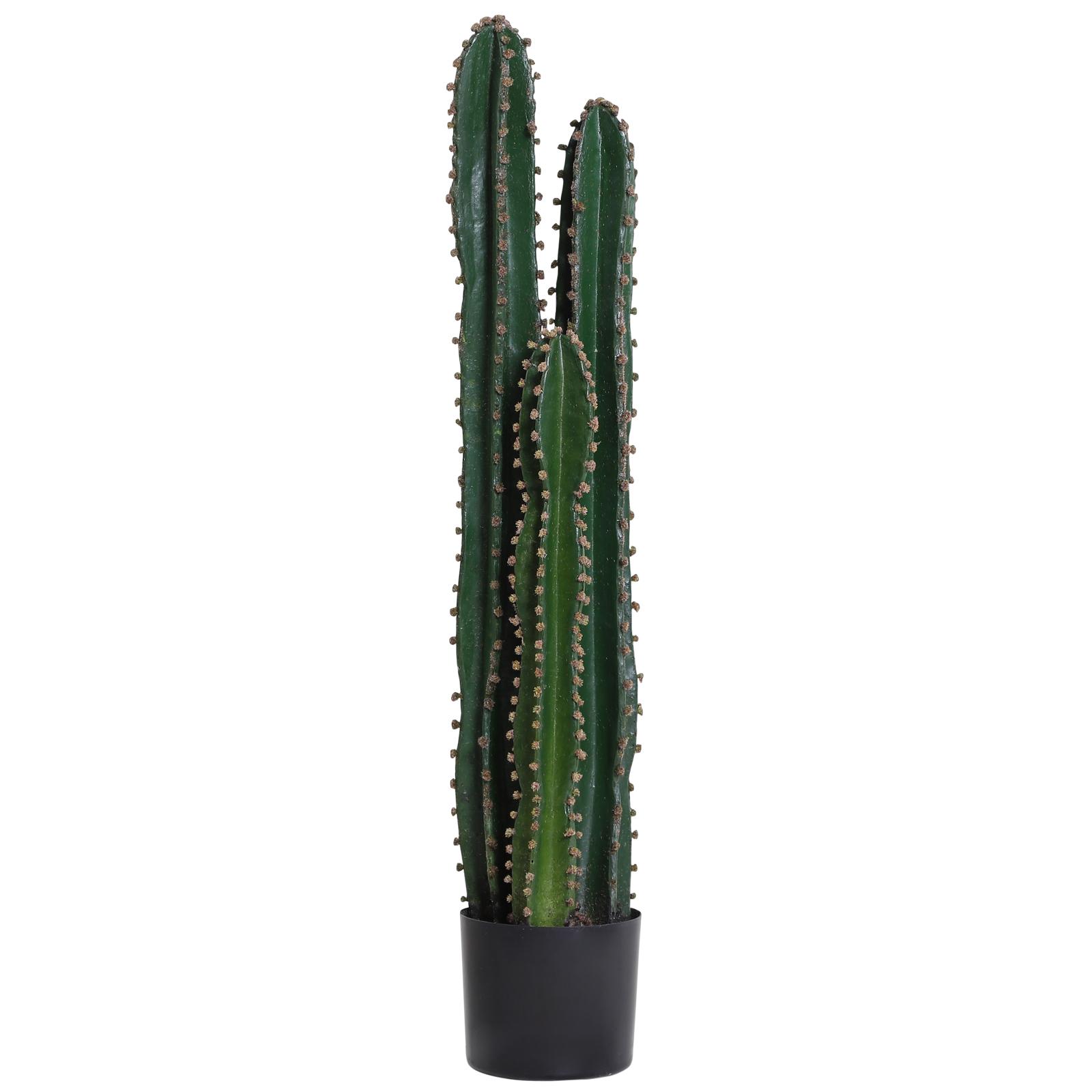 Grande Plante Cactus Artificiel Réaliste Grande Taille Dim. Ø 17 X 98H Cm Vert