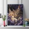 Maine Coon and flowers Pattern  3pcs 100% Round Full Drill 5D DIY Diamond Painting Embroidery Cross Stitch Rhinestone Décor