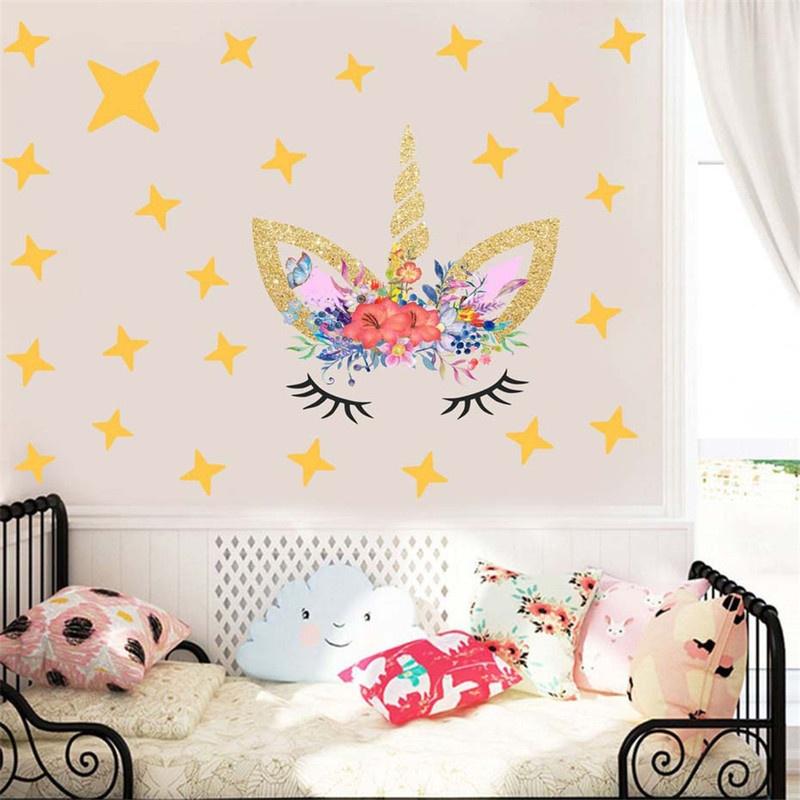 Colorful Flower Animal Star Wall Sticker 3D Art Decal DIY Sticker Child Room Nursery Wall Decoration