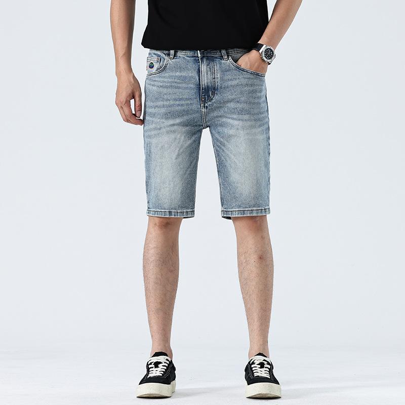 

Новые летние джинсовые мужские брюки средней длины, тонкие американские шорты-пятиточки, повседневные шорты-пятиточки 38