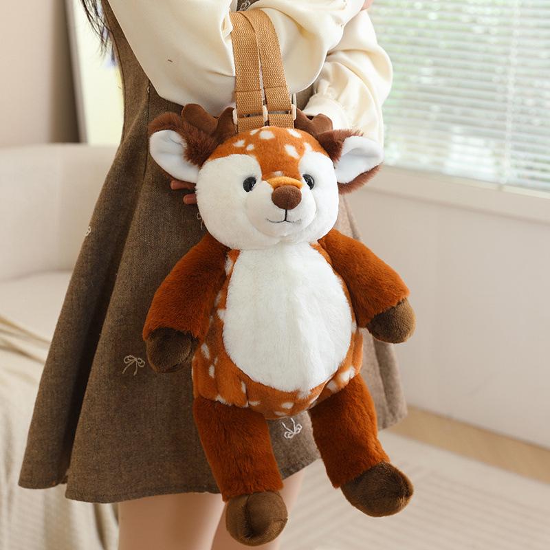 Large Capacity Cute Plush Bear Backpack - Versatile Japanese Korean Style