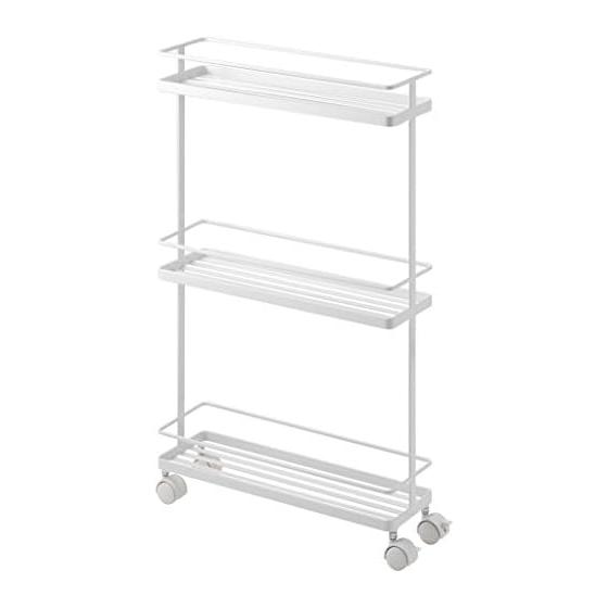 Yamazaki Jitsugyo Slim Kitchen Wagon Tower White 7151 Approx. W38XD12XH66cm