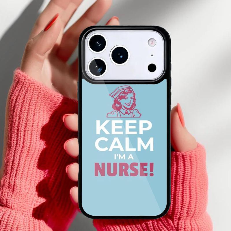 Medicine Keep Calm I'm Nurse Phone Case for iPhone 17 Air 16e 15 14 13 Pro Max Back Cover for 12 11 Pro Coque