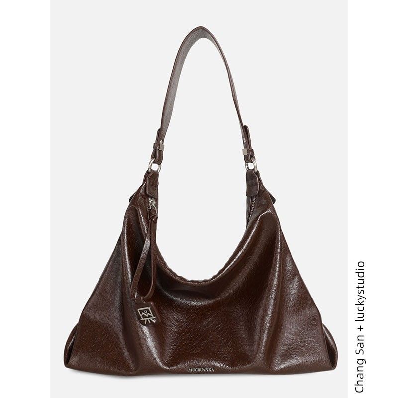 

Kikawa Card Original Design Niche Style K-style Tote Bag Reddish Brown