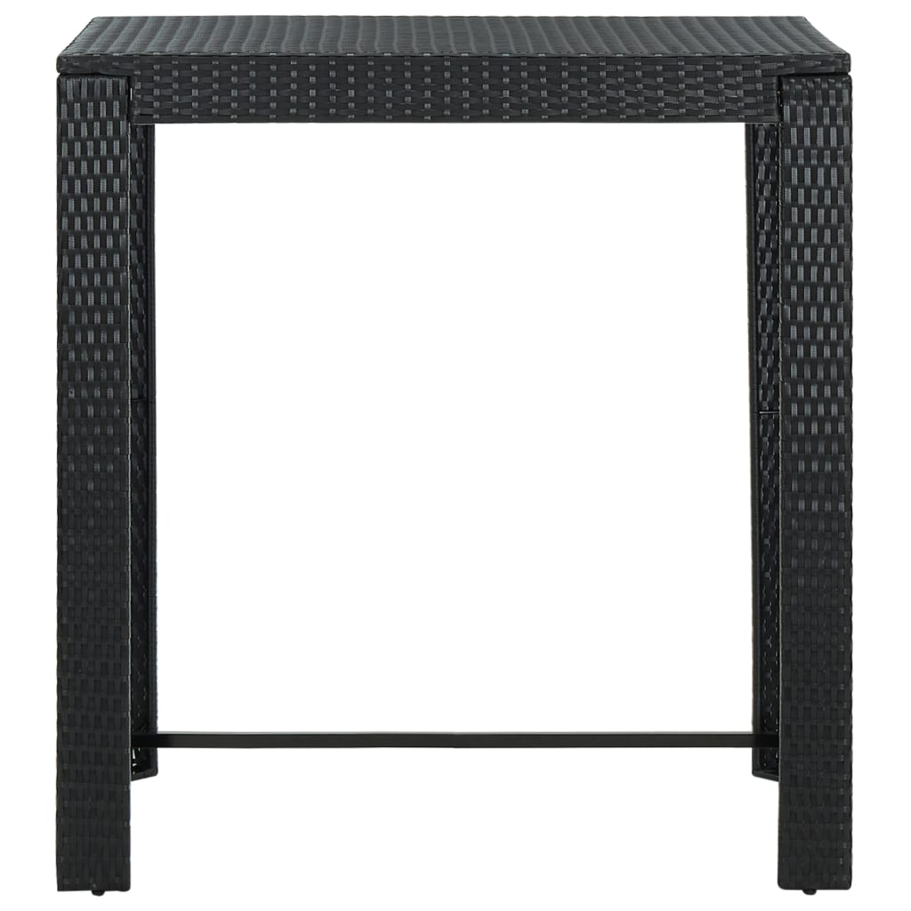 Garden Bar Table Black 100 x 60.5 x 110.5 cm Poly Rattan