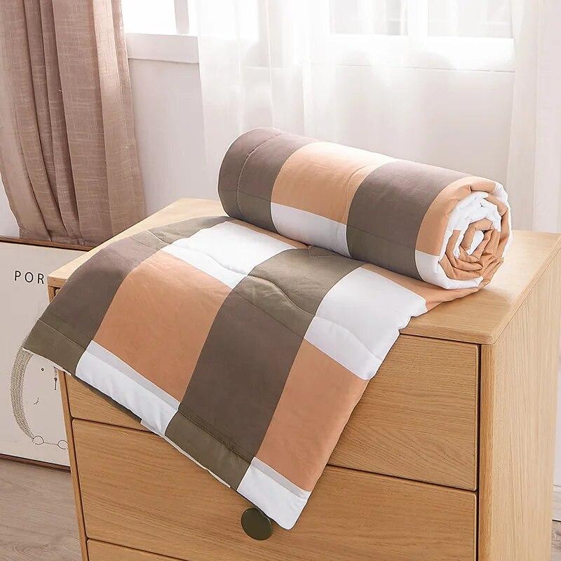 Japonská tenká prošívaná letní chladivá deka Domácí textil Queen Double Quilted přikrývka Měkká lehká prošívaná deka s klimatizací