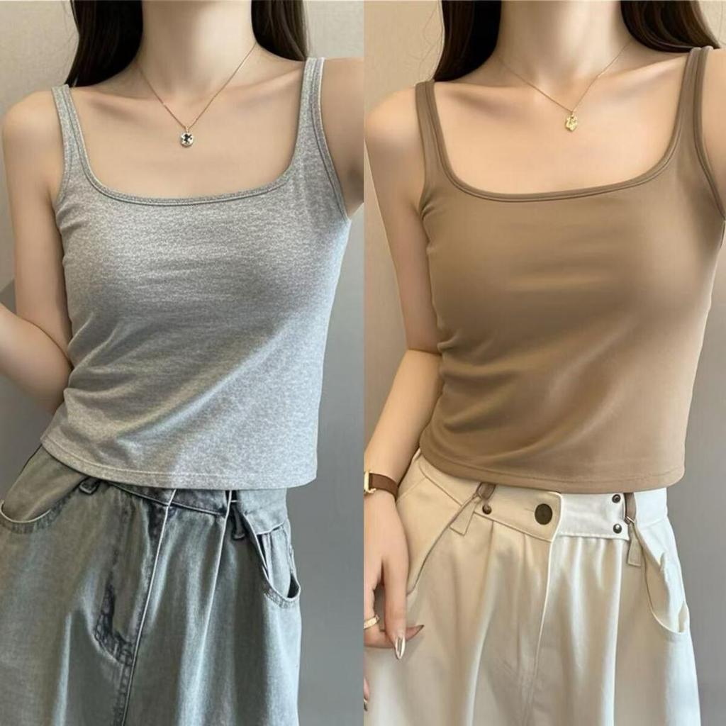 95% Cotton Plus Size Women's Camisole Vest - Slimming Bodycon Sleeveless Top for Spring/Summer