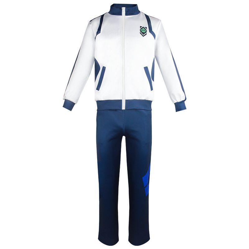 Blue Prison Cosplay Sports Sweatshirt Bluelock Isagi Yoichi Bachira Meguru Kamado Cosplay Costume Blue Prison Sweatshirt + Pants XS