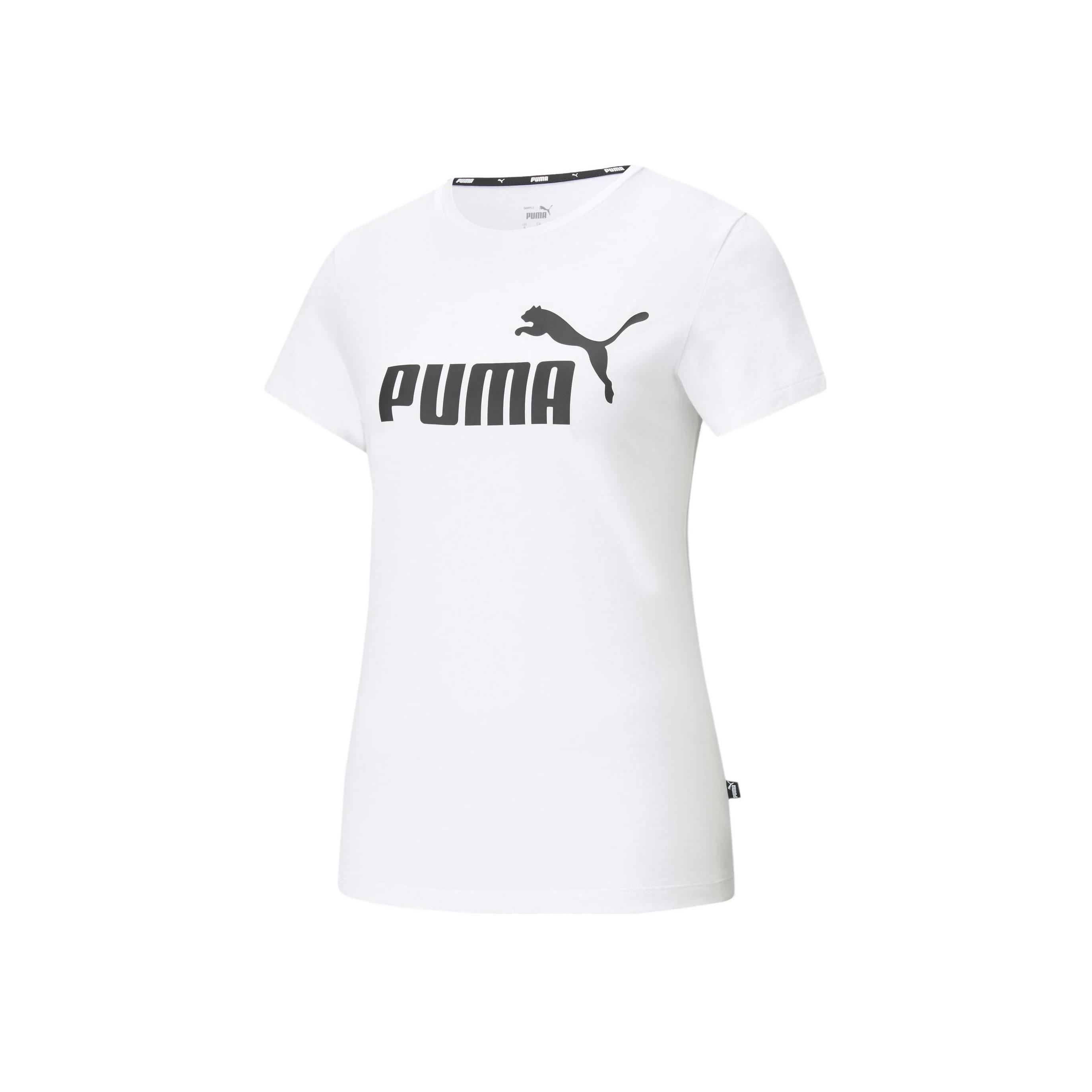 

Puma Футболка Essentials Logo Casual с круглым вырезом и коротким рукавом, женские топы, белая 586774-02 L