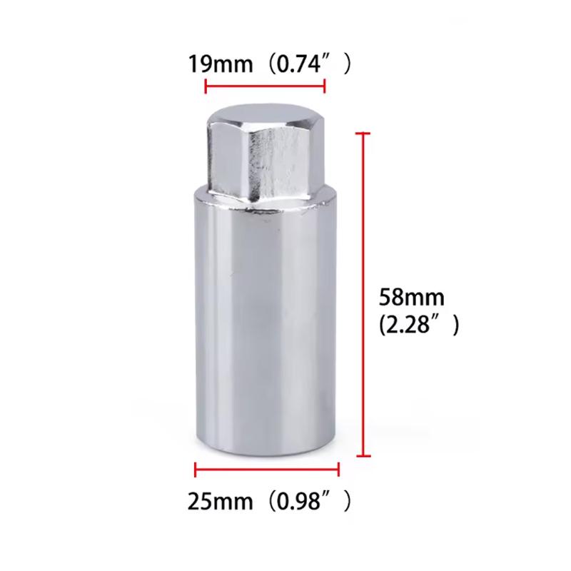 HEX 19mm 20 stuks Aluminium M12x1.5 Wielmoeren 32mm Lengte Racing Wielmoer Racing Gesmeed Stijl Auto Modificatie Rood Zwart Grijs