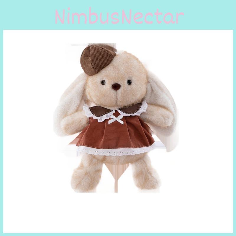 Plush Rabbit Toy For Kids Soft Animal Plush Pillow Gift With Dress And Hat Decoration