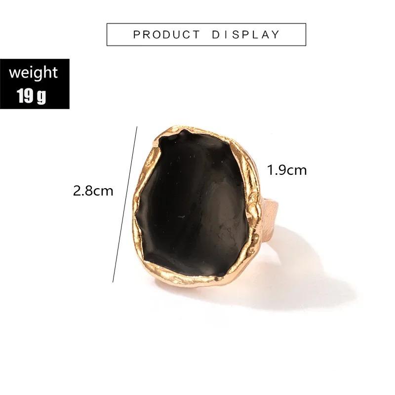 Vintage Irregular Geometry Square Black Enamel Stud Earrings for Women Charm Party Jewelry Korean Trendy Accessories Wholesale