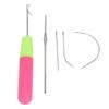 5pcs Latch Hook Set Plastic Bent Latch Hooks Crochet Needle Latch Hook Knitting Tool for Braid Hair