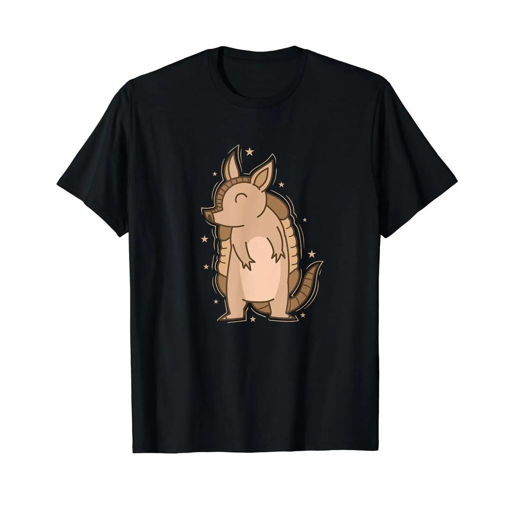 Armadillo Desert Animal T Shirt Black Vintage Versatile Designer Clothes Top For Everyday Wear Stylish Homme Fashion