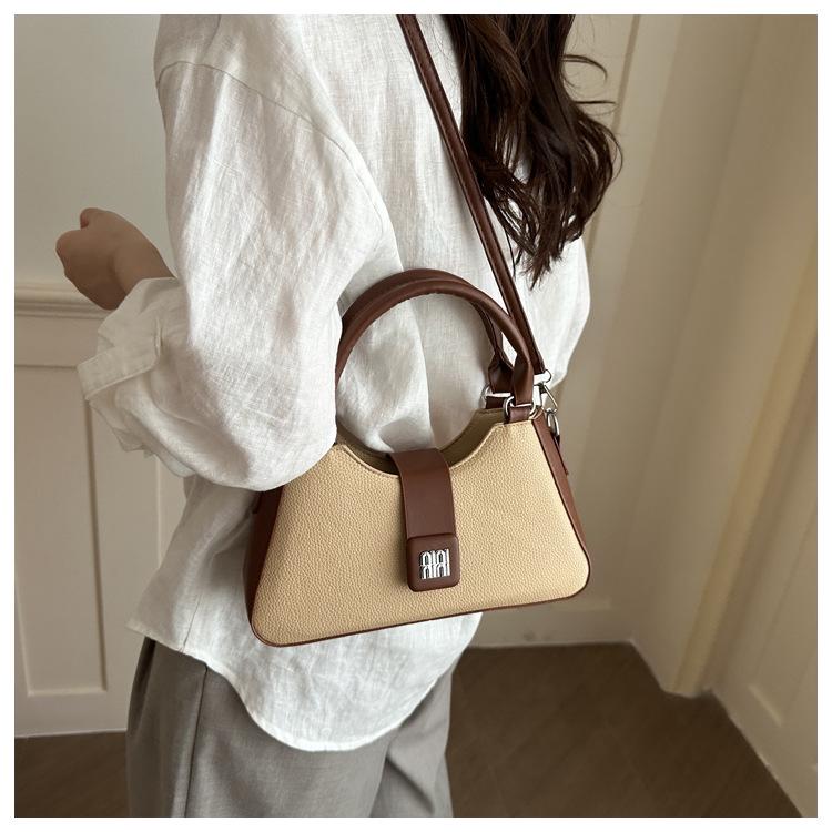 Casual Solid Color Women's Crossbody Bag - New Fashion Versatile Color Block Handbag