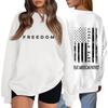 Womens Fashion Tops Casual Crewneck Striped Long Sleeve Loose Pullover Shirts