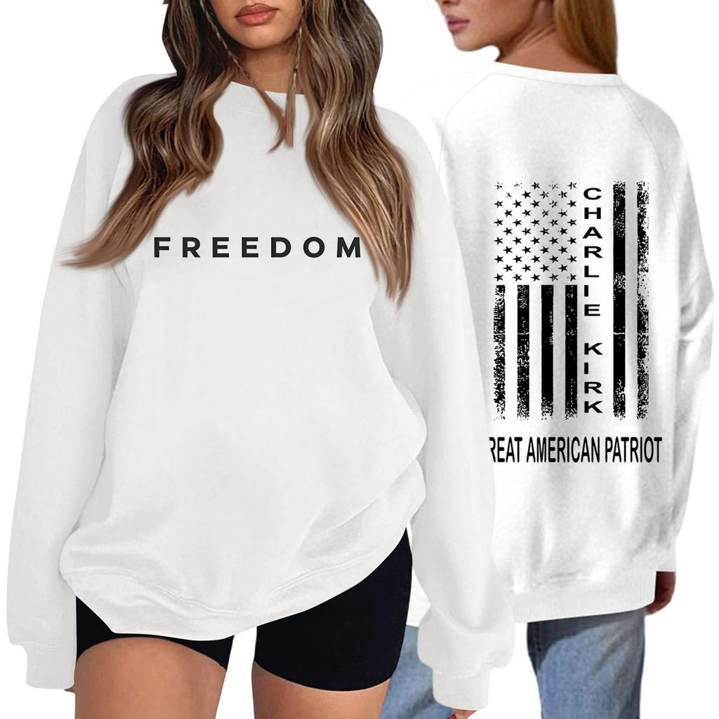 Womens Fashion Tops Casual Crewneck Striped Long Sleeve Loose Pullover Shirts