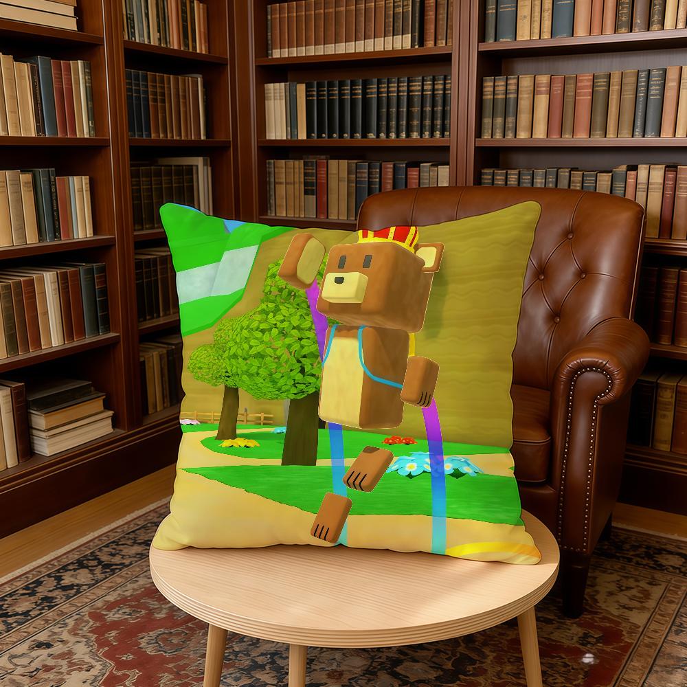 S-Super Bär Abenteuer Spiel Kissenbezug Home Office Geburtstag Jahrestag Geschenke Weicher Hautfreundlicher Kissenbezug