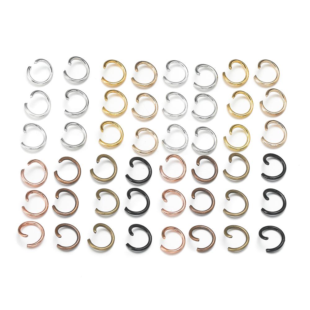200pcs/Lot 4/5/6/8/10mm Iron Open Ring Split Rings Connectors for Bracelet Necklace Earrings DIY Jewelry Making Accessories