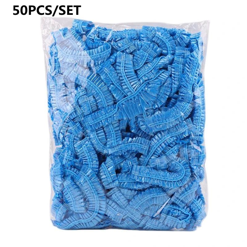 Disposable Shower Cap Covers Transparent Waterproof Sauna Bath Hair Caps Home Bathroom Accessories